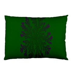 Dendron Diffusion Aggregation Flower Floral Leaf Green Purple Pillow Case (two Sides) by Mariart