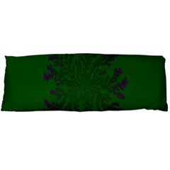 Dendron Diffusion Aggregation Flower Floral Leaf Green Purple Body Pillow Case Dakimakura (two Sides)