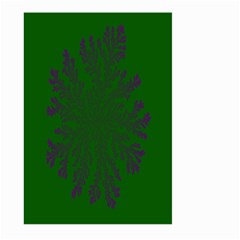 Dendron Diffusion Aggregation Flower Floral Leaf Green Purple Large Garden Flag (two Sides) by Mariart