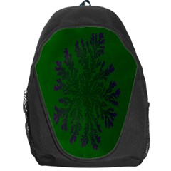 Dendron Diffusion Aggregation Flower Floral Leaf Green Purple Backpack Bag by Mariart