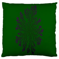 Dendron Diffusion Aggregation Flower Floral Leaf Green Purple Standard Flano Cushion Case (one Side) by Mariart