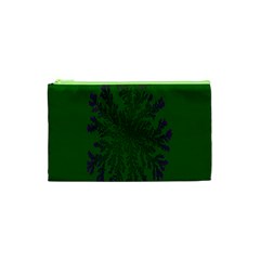 Dendron Diffusion Aggregation Flower Floral Leaf Green Purple Cosmetic Bag (xs) by Mariart