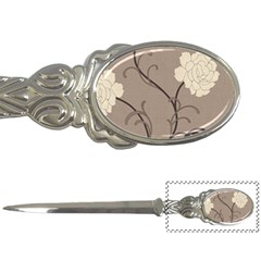 Flower Floral Black Grey Rose Letter Openers by Mariart