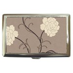 Flower Floral Black Grey Rose Cigarette Money Cases Front