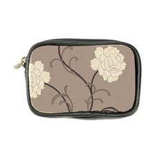 Flower Floral Black Grey Rose Coin Purse