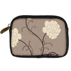 Flower Floral Black Grey Rose Digital Camera Cases