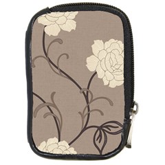 Flower Floral Black Grey Rose Compact Camera Cases