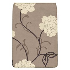 Flower Floral Black Grey Rose Flap Covers (L) 