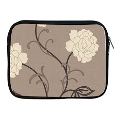 Flower Floral Black Grey Rose Apple Ipad 2/3/4 Zipper Cases by Mariart