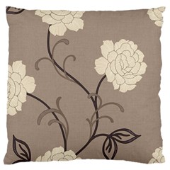 Flower Floral Black Grey Rose Standard Flano Cushion Case (two Sides) by Mariart