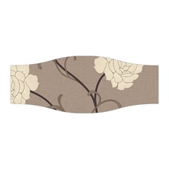 Flower Floral Black Grey Rose Stretchable Headband