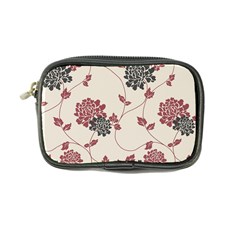 Flower Floral Black Pink Coin Purse by Mariart