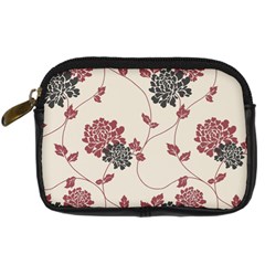 Flower Floral Black Pink Digital Camera Cases by Mariart