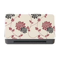 Flower Floral Black Pink Memory Card Reader With Cf by Mariart