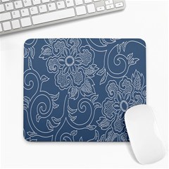 Flower Floral Blue Rose Star Large Mousepads