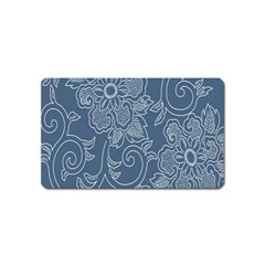 Flower Floral Blue Rose Star Magnet (name Card) by Mariart