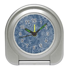 Flower Floral Blue Rose Star Travel Alarm Clocks