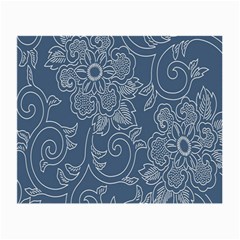 Flower Floral Blue Rose Star Small Glasses Cloth by Mariart