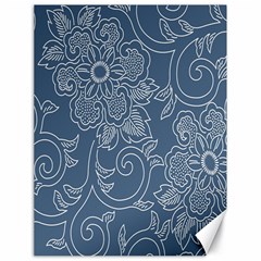 Flower Floral Blue Rose Star Canvas 18  X 24   by Mariart