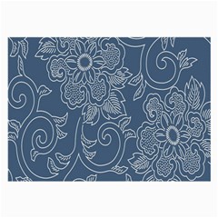 Flower Floral Blue Rose Star Large Glasses Cloth (2-side)