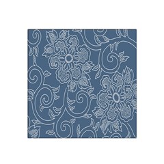 Flower Floral Blue Rose Star Satin Bandana Scarf by Mariart