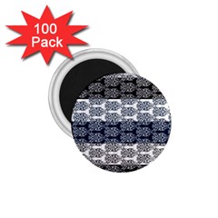 Digital Print Scrapbook Flower Leaf Colorgray Black Purple Blue 1 75  Magnets (100 Pack)  by Mariart