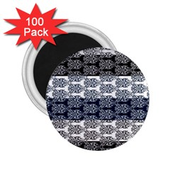 Digital Print Scrapbook Flower Leaf Colorgray Black Purple Blue 2 25  Magnets (100 Pack)  by Mariart