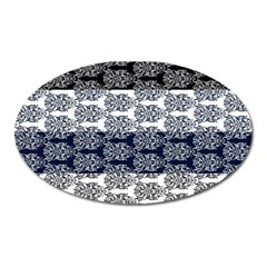 Digital Print Scrapbook Flower Leaf Colorgray Black Purple Blue Oval Magnet