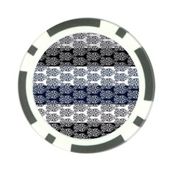 Digital Print Scrapbook Flower Leaf Colorgray Black Purple Blue Poker Chip Card Guard (10 Pack) by Mariart