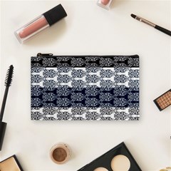 Digital Print Scrapbook Flower Leaf Colorgray Black Purple Blue Cosmetic Bag (small)  by Mariart