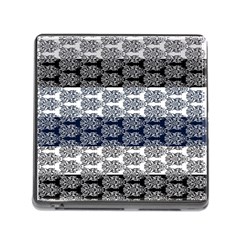 Digital Print Scrapbook Flower Leaf Colorgray Black Purple Blue Memory Card Reader (square) by Mariart