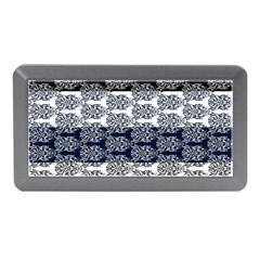 Digital Print Scrapbook Flower Leaf Colorgray Black Purple Blue Memory Card Reader (mini) by Mariart