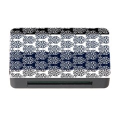 Digital Print Scrapbook Flower Leaf Colorgray Black Purple Blue Memory Card Reader With Cf by Mariart