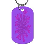 Dendron Diffusion Aggregation Flower Floral Leaf Red Purple Dog Tag (One Side) Front