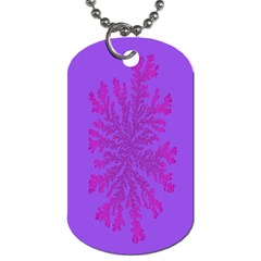 Dendron Diffusion Aggregation Flower Floral Leaf Red Purple Dog Tag (two Sides) by Mariart