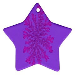 Dendron Diffusion Aggregation Flower Floral Leaf Red Purple Star Ornament (two Sides)