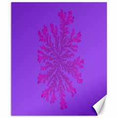 Dendron Diffusion Aggregation Flower Floral Leaf Red Purple Canvas 8  X 10  by Mariart