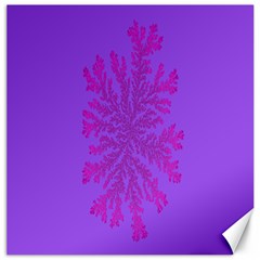 Dendron Diffusion Aggregation Flower Floral Leaf Red Purple Canvas 12  X 12   by Mariart