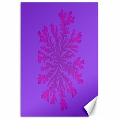 Dendron Diffusion Aggregation Flower Floral Leaf Red Purple Canvas 20  X 30   by Mariart