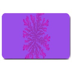 Dendron Diffusion Aggregation Flower Floral Leaf Red Purple Large Doormat  by Mariart