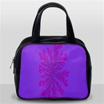 Dendron Diffusion Aggregation Flower Floral Leaf Red Purple Classic Handbags (One Side) Front