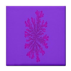 Dendron Diffusion Aggregation Flower Floral Leaf Red Purple Face Towel by Mariart