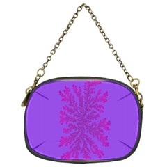 Dendron Diffusion Aggregation Flower Floral Leaf Red Purple Chain Purses (two Sides)  by Mariart