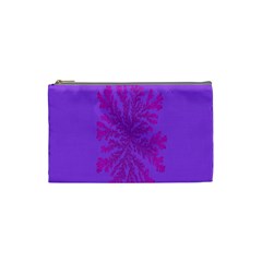 Dendron Diffusion Aggregation Flower Floral Leaf Red Purple Cosmetic Bag (small)  by Mariart