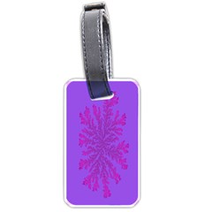 Dendron Diffusion Aggregation Flower Floral Leaf Red Purple Luggage Tags (one Side)  by Mariart