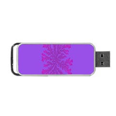 Dendron Diffusion Aggregation Flower Floral Leaf Red Purple Portable Usb Flash (one Side) by Mariart