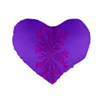 Dendron Diffusion Aggregation Flower Floral Leaf Red Purple Standard 16  Premium Heart Shape Cushions Front