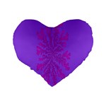 Dendron Diffusion Aggregation Flower Floral Leaf Red Purple Standard 16  Premium Heart Shape Cushions Back