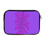 Dendron Diffusion Aggregation Flower Floral Leaf Red Purple Apple MacBook Pro 17  Zipper Case Front