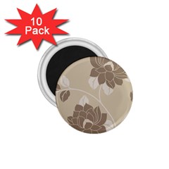 Flower Floral Grey Rose Leaf 1 75  Magnets (10 Pack)  by Mariart